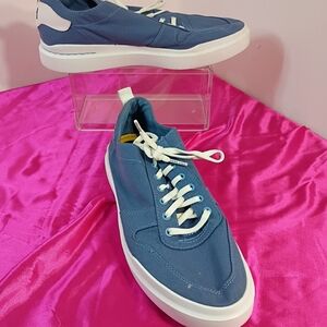 Cole Haan Mens SZ 9.5M GrandPrø Rally Canvas Court Blue/White Sneaker.